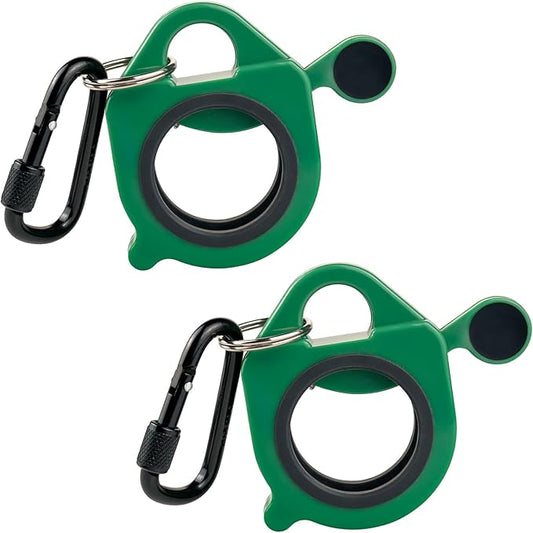 Zip Tie Holder, 2 Pack Green Cable Tie Holder Reusable, No.6 Lock Carabiner, Outdoor Use, ABS Plastic, Ziptie Organizer Clip for Electrician Tool Belt Wrap Heavy Duty Storage Container