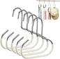 Durable Steel Hangers: Maximize Closet Space with Versatile Storage, Non-Slip Stainless Steel Clothes Rack Organizer for Hats, Ties, Scarves, Clothes (5, White)