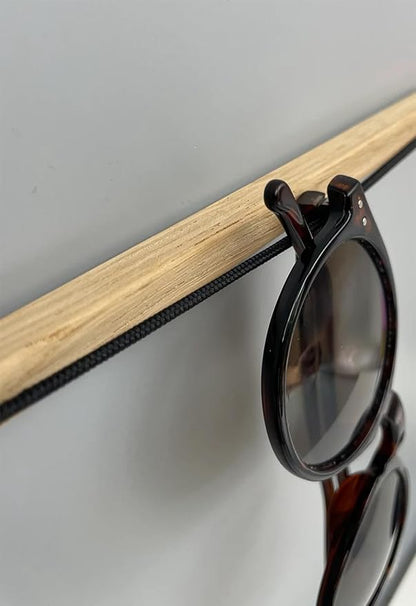MOUGIGI 3PCS Wooden Sunglass Holder for Wall - Eyeglass Holder for Home, Wall-Mounted Sunglass Rack Stand - Keep your Reading Glasses, and Sunnies Organized and within Reach