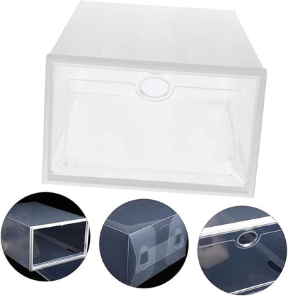 5pcs Shoe Boxes Storage Stackable Shoe Storage Case Sneaker Organizer Box