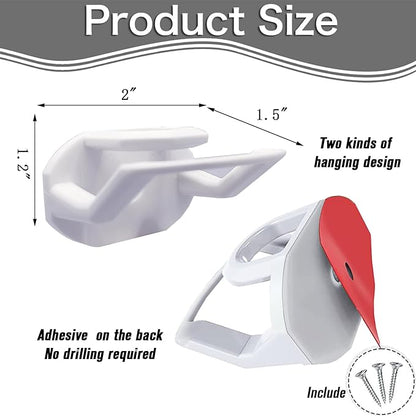 24 Pack Baseball Hat Holder for Wall，Adhesive Hat Rack for Baseball Caps, Hat Hangers for Wall，Upgraded Adhesive Hat Display Hooks,Hat Organizer Men Boys Bedroom Accessories（White）