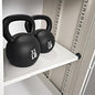 Adjustable Locker Organizer Shelf, 30LB Load-Bearing Metal Locker Shelf for Schools, Offices, Gyms, Locker Shelf Expandable to Fit Your Locker 11-18” (1, White)