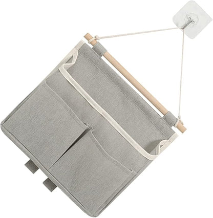 Wall Mount Hanging Storage Bags Linen Organizer with Sticky Hook for Kitchen Bedroom Office