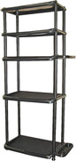 LIKE-IT Shoe Storage Rack, Long, 5 Tiers, Approx. Width 22.0 x Depth 12.2 x Height 48.0 inches (56 x 31 x 122.5 cm), Black, Made in Japan, Boot Storage Stand, Boot Storage Rack, Boot Storage, Prevents