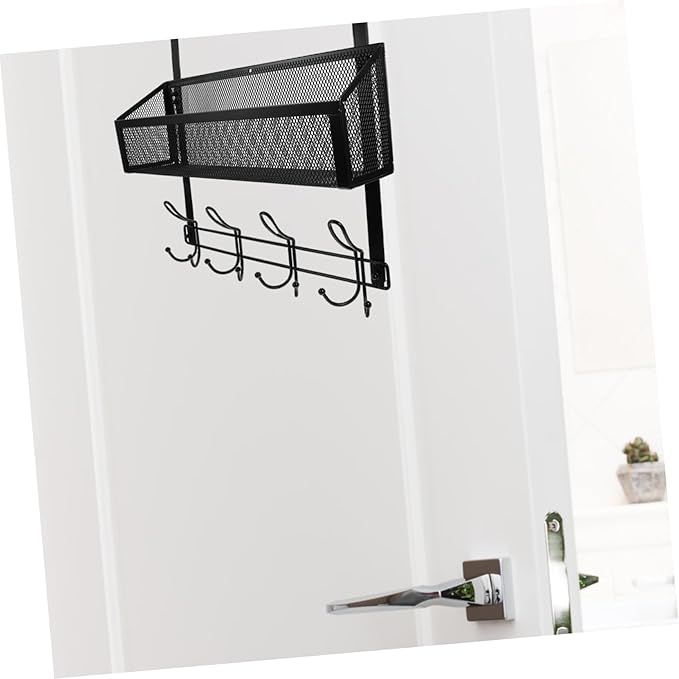 MAGICLULU Door Storage Organizer with Hooks Multi-Layer Mesh Basket Rack for Bathroom Kitchen and Bedroom Waterproof Design Easy Installation Space-Saving Solution