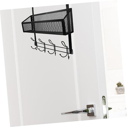 MAGICLULU Door Storage Organizer with Hooks Multi-Layer Mesh Basket Rack for Bathroom Kitchen and Bedroom Waterproof Design Easy Installation Space-Saving Solution