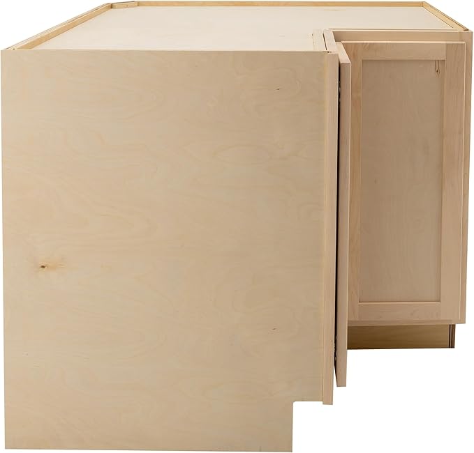 Quicklock RTA (Ready-to-Assemble) | Base Kitchen Cabinets - Shaker Style | Made in America (Raw Maple, 36" W x 34.5" Hx24 D Easy Reach)