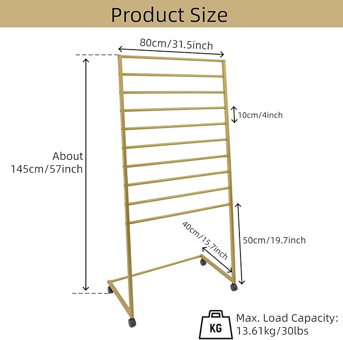 Scarf Organizer, Scarf Display Stand, 10 Tier Metal Scarf Holder Organizer, Floor-standing Scarf Rack for Commercial or Home, Hijab Stand RackTies Belt Pants Hanging Rack