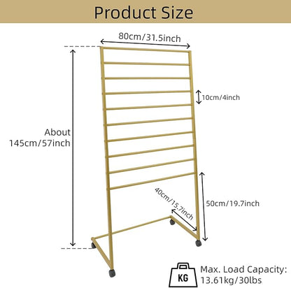 Scarf Organizer, Scarf Display Stand, 10 Tier Metal Scarf Holder Organizer, Floor-standing Scarf Rack for Commercial or Home, Hijab Stand RackTies Belt Pants Hanging Rack