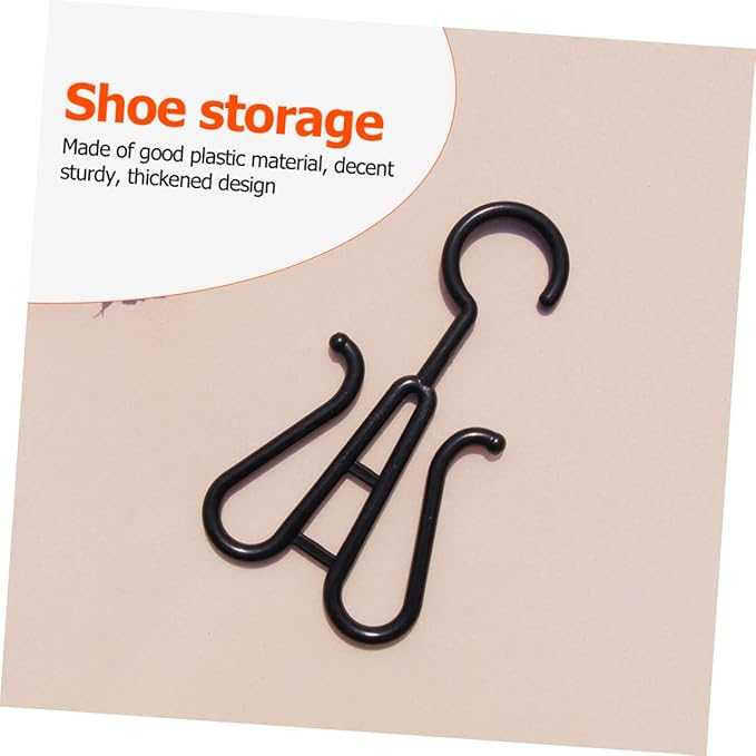 10Pcs Double Hook Plastic Shoe Hangers Versatile Hanging Shoe Organizer for Closet Lightweight and Sturdy Design to Prevent Shoe Deformation for Efficient Shoe