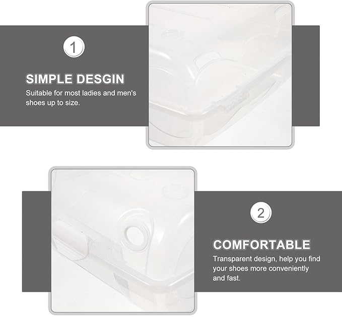 2pcs Thickened Plastic Shoe Storage Boxes with Dustproof Flip Lids, Large Stackable Shoe Organizers for Men and Women, Closet Storage Solution in Light Beige Style