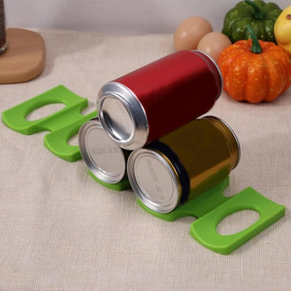 Silicone Fridge Can Storage, Wine Bottle Display Stacking Mat Can Easy Stacker Millk Bottle Holder Water Beer Fridge Can Storage Rack, Red