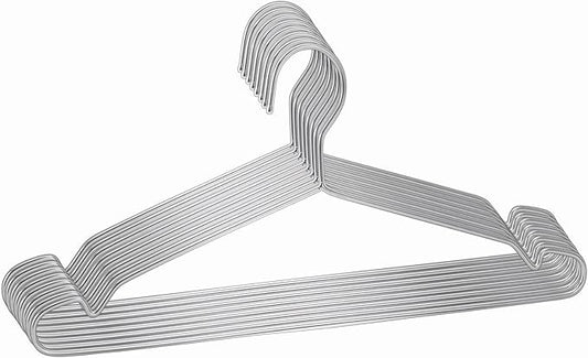 Wire Coat Hangers 10 Pack Strong Heavy Duty Stainless Steel Metal Coat Hangers Ultra Thin Space Saving Clothes Hangers 16.5 Inch