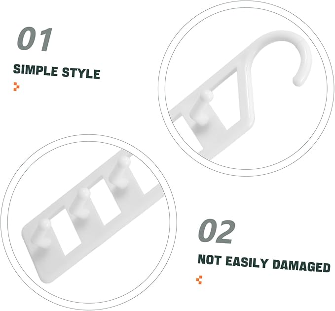 LIFKOME Multifunctional Space Saver Hangers 6 Pack Closet Hangers Heavy Duty Plastic Vertical Organizer for Dorm Rooms