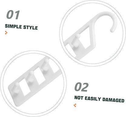 LIFKOME Multifunctional Space Saver Hangers 6 Pack Closet Hangers Heavy Duty Plastic Vertical Organizer for Dorm Rooms