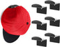 Modern JP Metal Adhesive Hat Hooks for Wall (6-Pack) - Optional Screws Included, Minimalist Hat Rack for Wall, Strong Hold Hat Hangers for Wall - Stainless Steel, Chrome Black