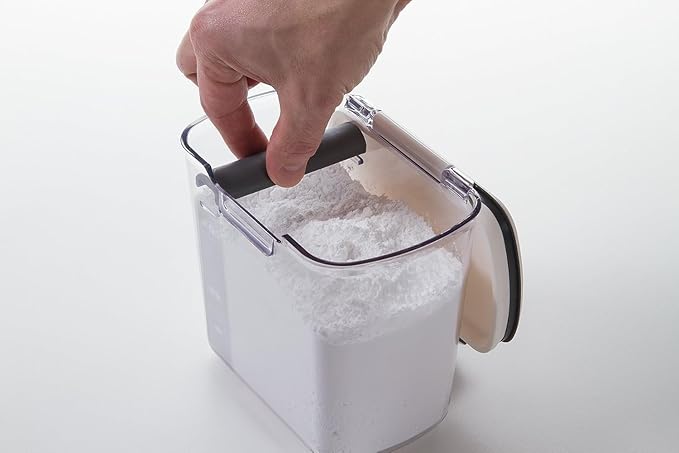 ProKeeper 1 Quart Airtight Powdered Sugar Storage Container – Grey, BPA-Free Plastic