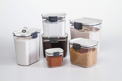 ProKeeper 1 Quart Airtight Powdered Sugar Storage Container – Grey, BPA-Free Plastic