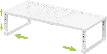 Jojocross Expandable Adjustable Stackable Kitchen Organizer, Spice Rack,Metal Pantry Storage Shelves Racks,Counter Shelf for Cabinets, Countertop, Cupboard (1 Pack/Large/White)