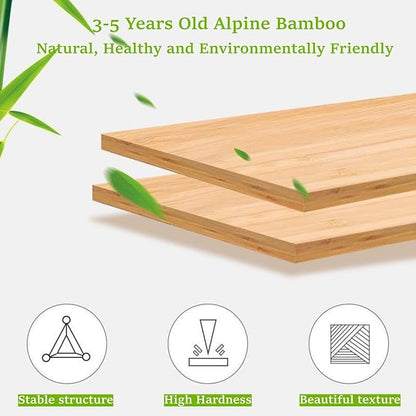 Foldable Shoe Rack, Bamboo Vertical Shoe Organizer Tall for Small Spaces. Multifunctional Narrow Shoe Shelf for Entryway, Closet, Corner, Bedroom, Hallway, Wood Color 8 Layers