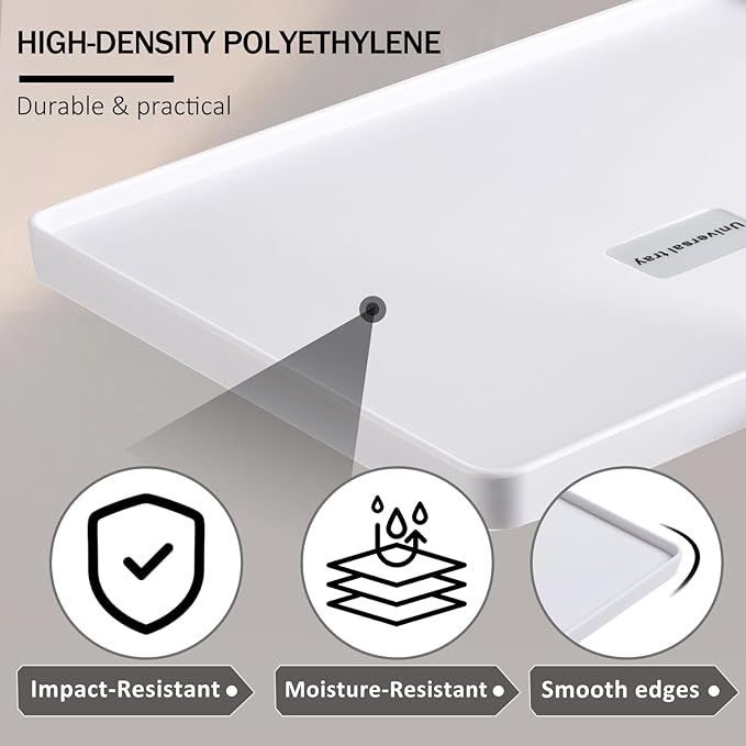 Lash Tray Holder (9 inch×6.7 inch), Adjustable Plastic Essential Organizer Stand for Lash Techs, Eyelash Extension Supplies Perfect for Salon or Homes Use by KONOVOLY(White)
