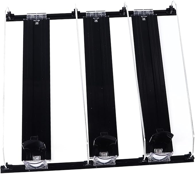 Soda Can Dispenser Organizer for Fridge Automatic Pusher 38cm E Shaped (Black)