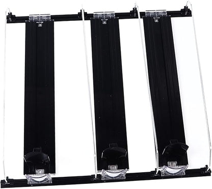 Soda Can Dispenser Organizer for Fridge Automatic Pusher 38cm E Shaped (Black)
