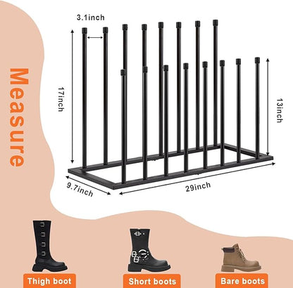 Boot Rack Shoe Cabinet Metal Shoe Rack for Closet Shoe Organizer for Closet for 8 Pairs Free Standing Shoe Racks Shoe Cabinet Storage for Entryway Bedroom, Patio Outdoor, Hallway large Boot Tray