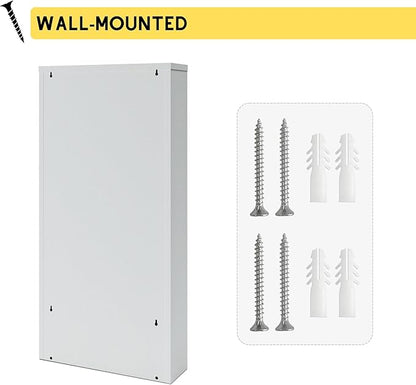 CEHA 3 Tier Metal Shoe Cabinet with Cover, Durable Shoe Storage Organizer for Entryway, Space Saving Shoe Shelf Closet, 5.91" x 40.6" x 19.68", White