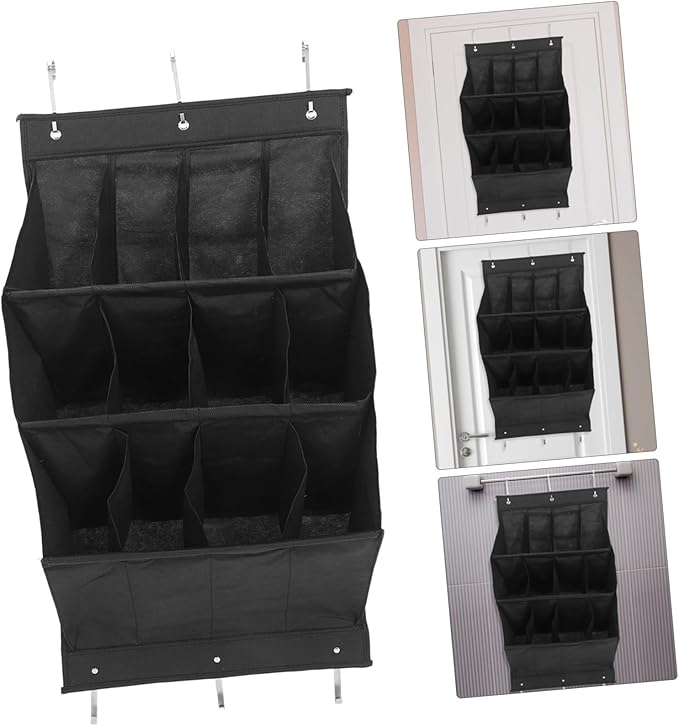 IMIKEYA Over Door Shoe Organizer Wall Mounted Storage Rack for Boots High Heels and Sneakers Breathable Compact Design for Spaces Easy Installation Without Tools