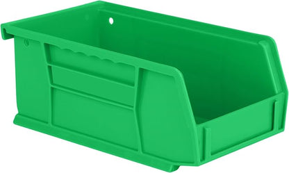 Hudson Exchange 7-1/2" x 4" x 3" (12 Pack) Plastic Stackable Storage Bin and Hanging Container, Green