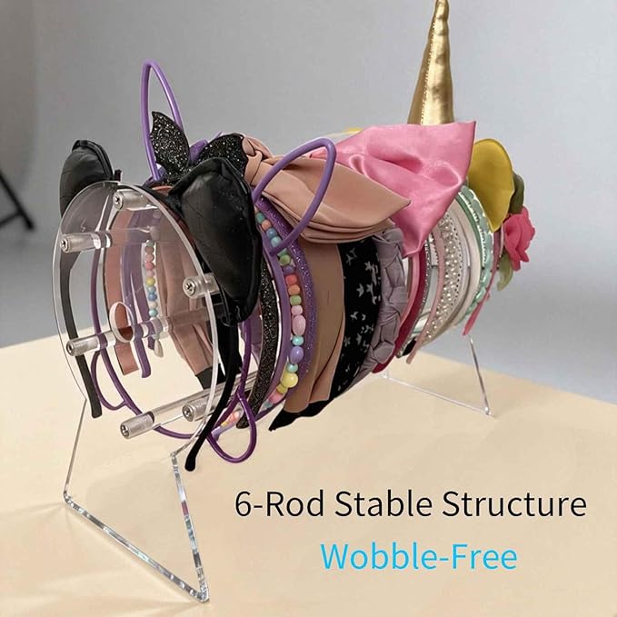 Headband Holder,Hairband Display Stand, Clear Jewelry Organizer for Girl Women Gifts, The Perfect Headband Display Organizer