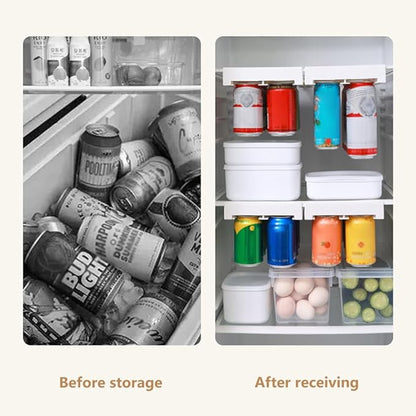 Fridge Storage, Soda Can Organizer for Refrigerator, Fridge Organiser Hanging Can Storage, Hanging Soda Can Organizer Beverage Can Dispenser Holder Refrigerator Shelf Storage