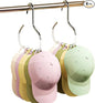 4 Pack Hat Organizer for Baseball Caps, White Baseball Hanger Holder for Closet, Ball Cap Hat Racks Storage Organizer for Caps Purse Beanie Belt Tie (4 White)