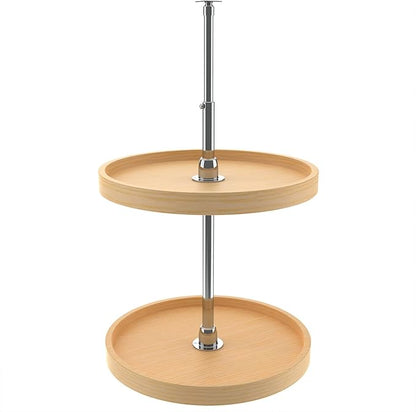 REV-A-SHELF Wood Full-Circle 2-Shelf Lazy Susans for Corner Wall Cabinets