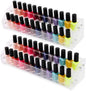 Acrylic Organizer Storage Case Brochure Display Holders for Essential Oil Cosmetic Dropper Bottle Condiment Nail Polish Paint Rack Shelves Fair Gifts Samples Showing Stand 2 Sets 2 Tiers Clear Plastic