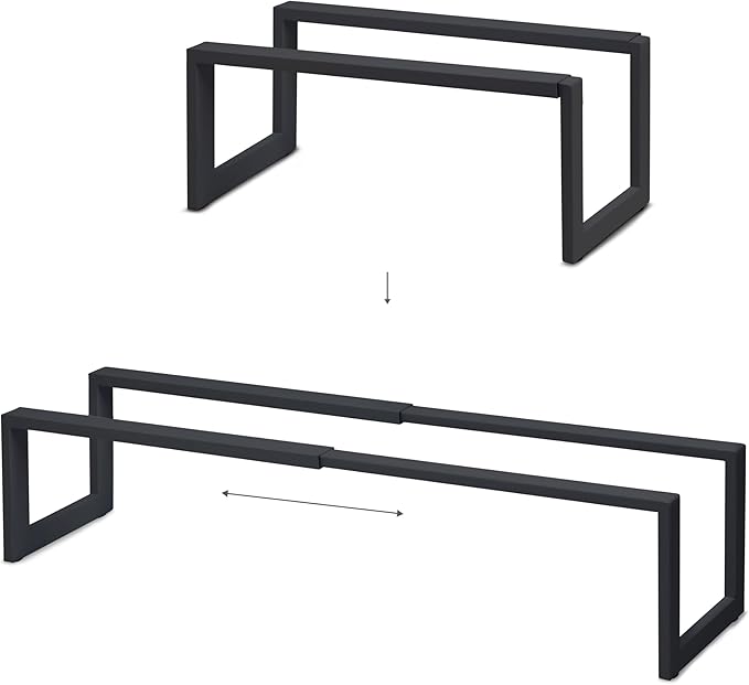 QUALIAZERO Expandable Shoe Rack Organizer for Closets, Entryways, Hallways, Bedrooms, Living Rooms, Kitchens, Bathrooms, Laundry Rooms (ONYX SHADOW, 1 PACK)