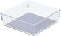 Glad Drawer Organizer Bin, 6x6 - Heavy Duty Clear Plastic Storage Tray for Junk Drawers, Kitchen Utensils, Bathroom Vanity, and Organizing Pantry - BPA Free, Food Safe, Non Slip