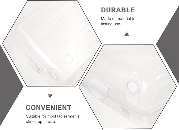 2pcs Thickened Plastic Shoe Storage Boxes with Dustproof Flip Lids, Large Stackable Shoe Organizers for Men and Women, Closet Storage Solution in Light Beige Style