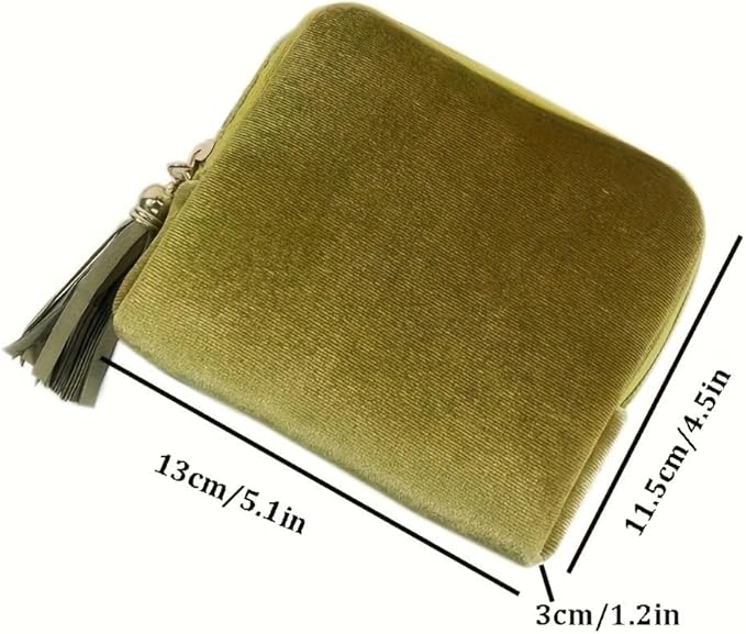 Vintage women's coin wallet jewelry storage bag, metal zipper multi-layer travel storage box, earrings, rings, necklaces, elegant storage bag, neutral Christmas and birthday gifts (Blue)