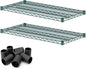 2 Pack Green Additional Wire Shelf for 18" x 36" Shelving Units, Replacement Shelves for Wire Rack