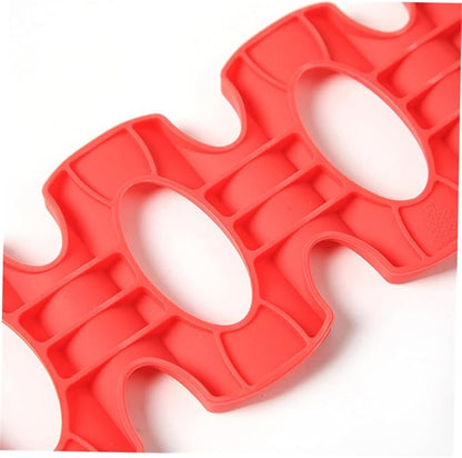 PRETYZOOM 3pcs Silicone Beverage Storage Mat High Temperature Resistant Fridge Organizer for Cans and Drinks Space-saving Beer Rack Easy to Clean and Reusable Red