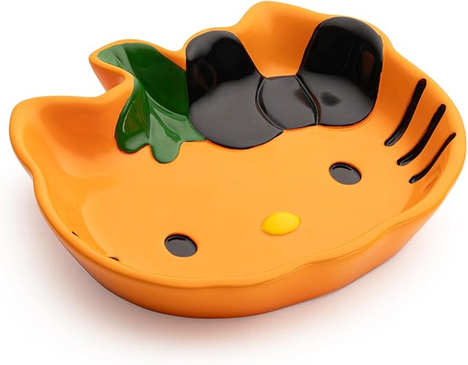 Jay Franco Hello Kitty Pumpkin Jack-O-Lantern Soap Dish - Autumn & Halloween Bathroom Décor Sponge Holder