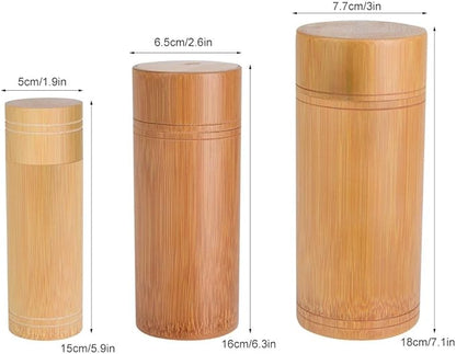 Mumusuki Tea Jar, Portable Sealed Tube Tea Storage Box Canisters Box Wake Tea Bucket for Farmhouse Kitchen Counter(M)