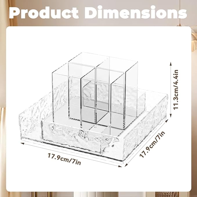 360° Rotating Makeup Organizer, Lazy Susan Countertop & Bathroom Vanity Organizer, Skincare Perfume Lipstick Organizer for Dresser, Cabinet Storage