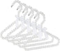 Adorila 5 Pack Pearl Hanger Kids, Small Pearl Beads Bow Clothes Hangers, Elegant Standard Hangers for Children Pet Dog (White)