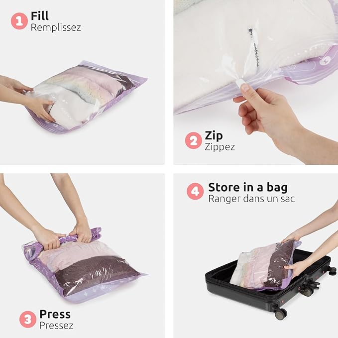Travel Vacuum Bags Set by Compactor