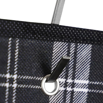Home Basics Breathable Non-Woven Fabric Home Storage & Organization | Plaid Design in White Black & Grey | Sturdy Fiberboard Construction | (20 Pocket Over the Door Shoe Organizer)