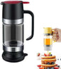 Honey Dispenser No Drip with Base, 2026 New Glass Honey Dispenser, Maple Syrup Dispensers, Syrup and Jam, Honeys Container with Handle, Mess-Free Honeys Jar Container for Quantitative Extraction