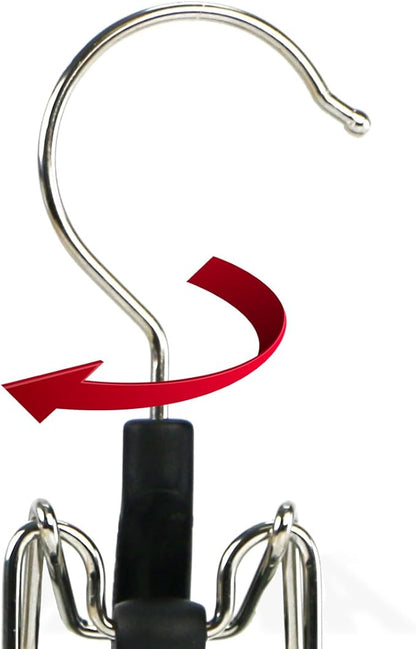 Mawa by Reston Lloyd Non-Slip Space-Saving Clothes Hanger with Clamp for Pants and Skirts, Style M/26, 1-Piece, Silver
